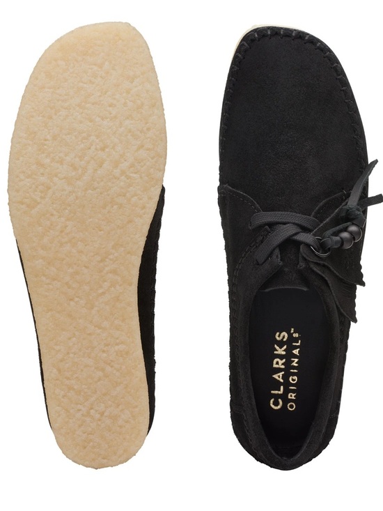 Clarks Shoes - Clarks Weaver Black Suede Oxfords & Lace Ups Casual Shoes